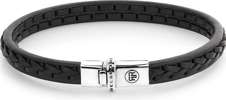 Immagine prodotto Rebel & Rose Bracciale a filo singolo RR-L0142-S-M Uomo (17.50 cm, Plata Esterlina 925, Piel de becerro)