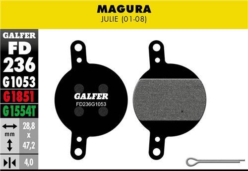 Produktbild Galfer Bike GALFER Brake Pad FD236 Standard "Magura Julie 01-08 (Organisch (Resin))