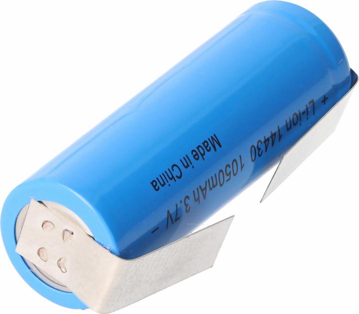 Produktbild AccuCell Akku 14430 mit Lötfahnen U-Form ohne Schutzelektronik (1 Stk., 1050 mAh, Akku)