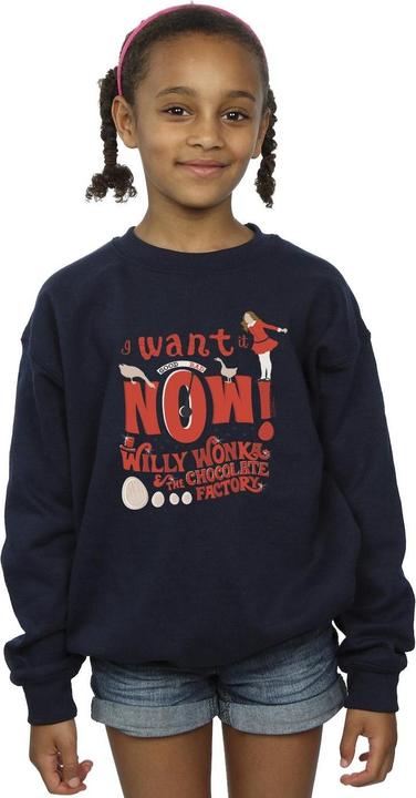 Produktbild Willy Wonka & the Chocolate Factory Verruca Salt I Want It Now Sweatshirt Mädchen (128)