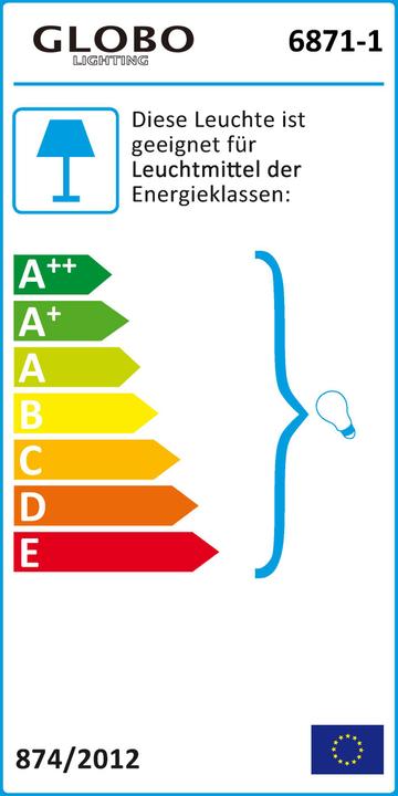 Energie-Label Globo Stehleuchte Landlife (E27)