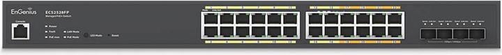 Actual product image EnGenius Cloud Managed Switch 16-port GbE + 8-port Multi-GbE PoE+ 410W, 4x SFP, L2, ECS2528FP (28 Ports)