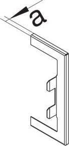Produktbild Hager TEH BR65130W9016 Wandanschlussblende zu BR/A/S 68x130mm Oberteil 80mm aus Stahlb