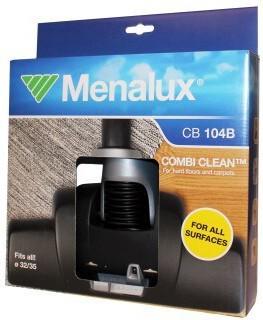 Actual product image Menalux CB 104B CombiClean, Combi nozzle, with 32-35 mm adapter, for AEG, Rowenta, Miele, Sieme, etc.