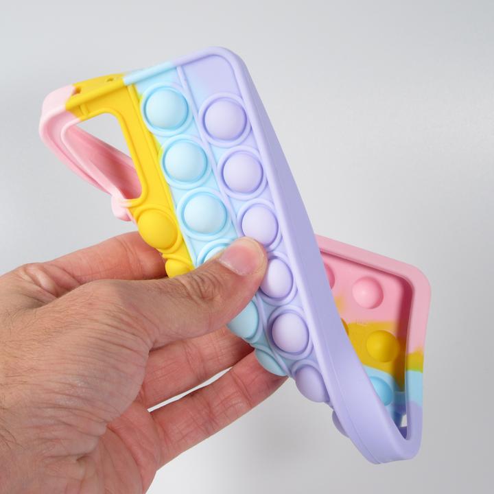 Produktbild PhoneLook Hülle Silikon Luftblasen Anti-Stress Regenbogen (Samsung Galaxy A51)