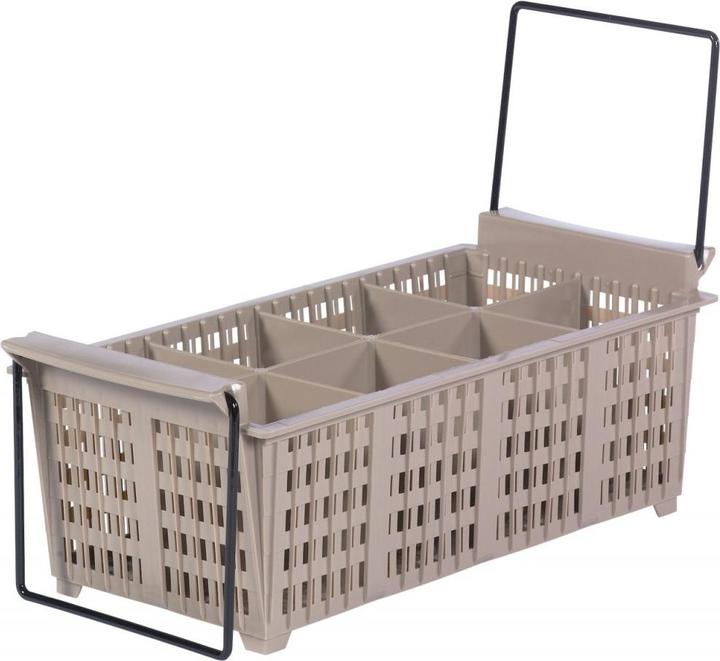 Actual product image Steinbach Cutlery tray 8 compartments with handles 43x21x15cm beige