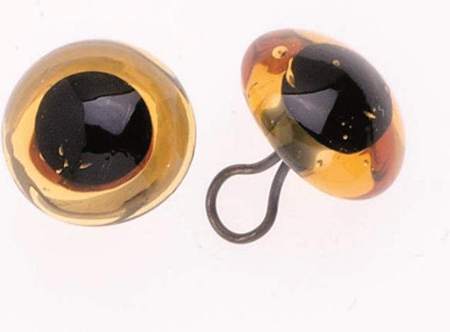Actual product image Glorex Eyes glass/eye amber 8mm