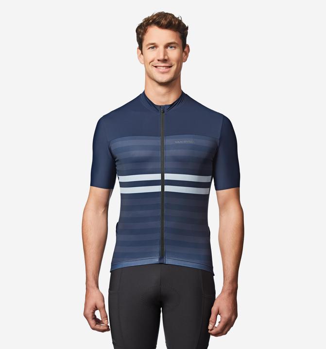 Produktbild Van rysel Rennrad Fahrradtrikot Sommer kurzarm Herren Slimfit Endurance 2 dunkelblau (L)