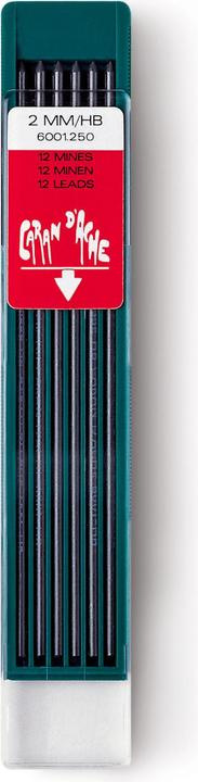 Actual product image Caran d'Ache Graphite leads (Refill, Black, 2 mm)