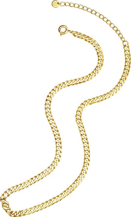 Actual product image Glanzstücke München Ladies sterling silver cubic zirconia yellow gold 37.0 cm base chain + 5.0 cm extension - 15802 (Sterling Silver, 37 - 42 cm)