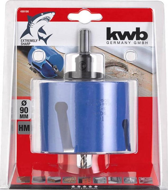 Actual product image kwb Hole saws carbide tipped (90 mm)