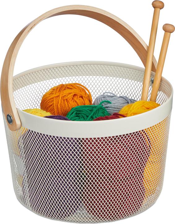Image du produit Relaxdays Panier en fil métallique (1 x, 27.5 x 25.5 x 30 cm)