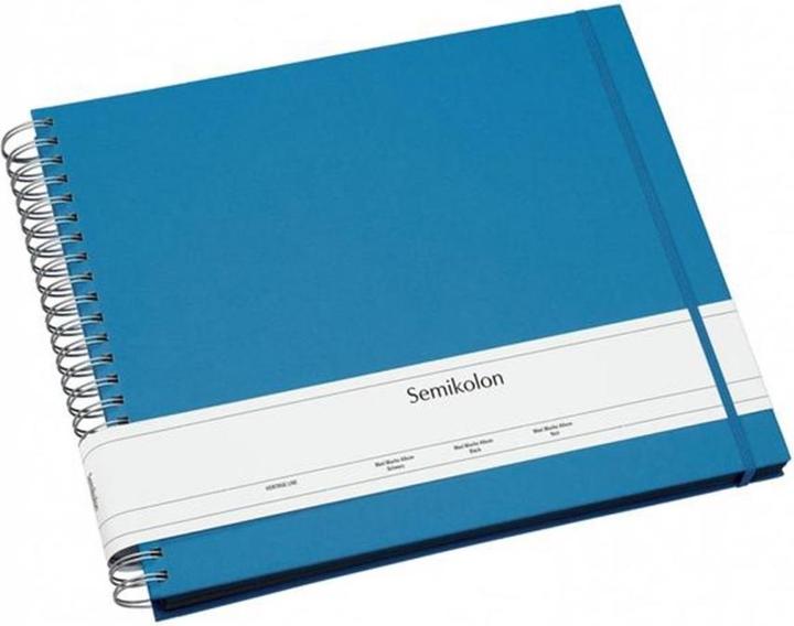 Image du produit Semikolon Album photo Maxi Mucho 34.5 x 30 cm bleu, pages noires (10 x 15 cm, 9 x 13 cm)