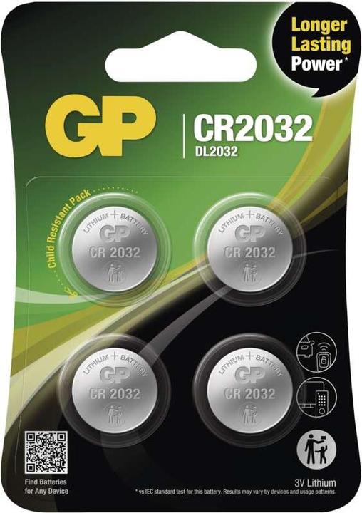 Productafbeelding GP Batteries CR 2032 (4 Pcs., CR2032, 240 mAh)