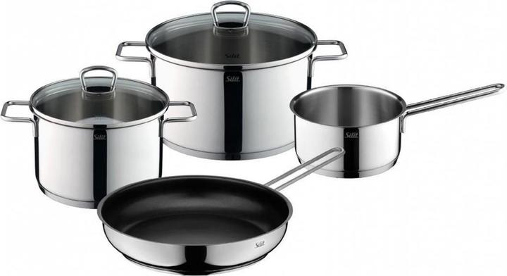 Actual product image Silit Saucepan Alicante 20 cm 24 cm 16 cm 28 cm (28 cm, Pot, Stainless steel)