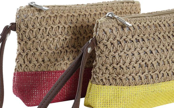 Image du produit DKD Home Decor Kulturbeutel Faser Gelb Blau Weiss Rot Beige 20 x 5 x 15 cm (4 Stücke)