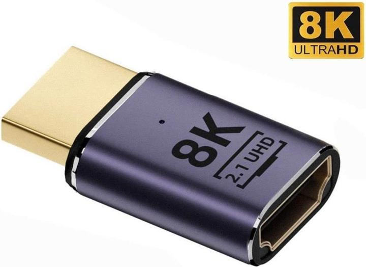 Actual product image PowerGuard HDMI to HDMI Adapter Extension 2cm (female/male) 2.1 8K (HDMI, 2 cm)