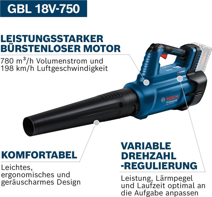 Immagine prodotto Bosch Professional Soffiatore a batteria BOSC (Batteria ricaricabile, Soffiafoglie)