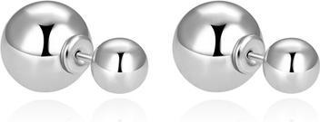 Actual product image Beneto Timeless double earrings made of AGUP2625 silver - Dimension: 0.8 x 0.4 cm