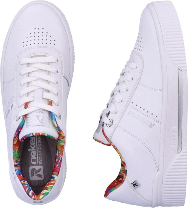 Actual product image Rieker EVOLUTION ladies lace-up shoes sporty rubber sole white (40)