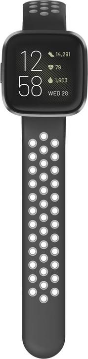 Produktbild Hama 00086226 Smartwatch-Zubehör Band Schwarz (Silikon, Rostfreier Stahl)
