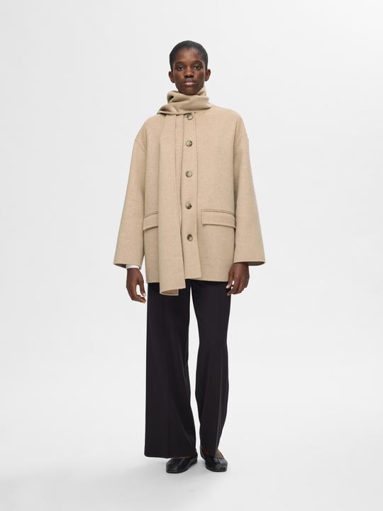 Actual product image Selected Femme Integrated scarf jacket (40)
