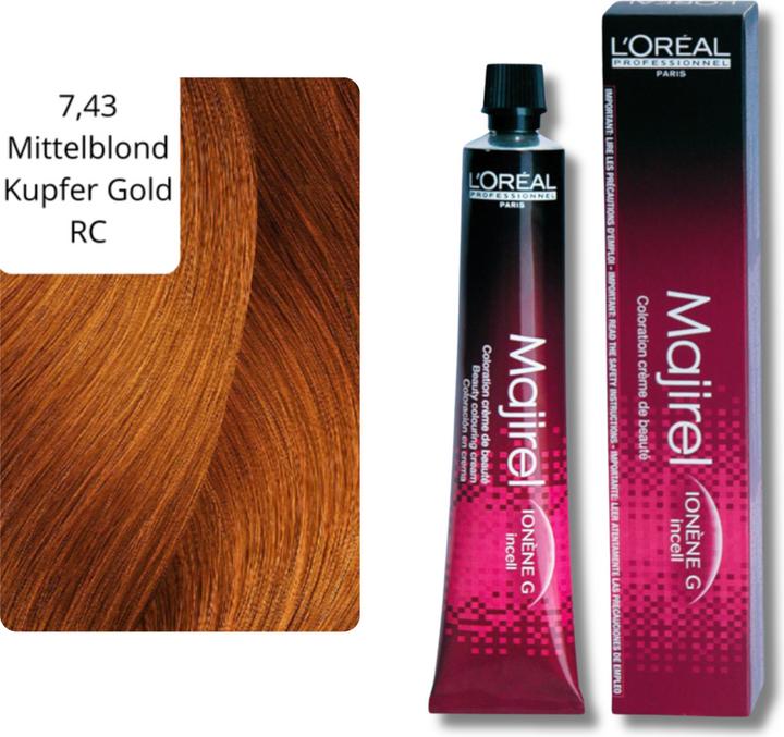 Produktbild L'Oréal Professionnel Majirel (7.43 mittelblond kupfer gold)