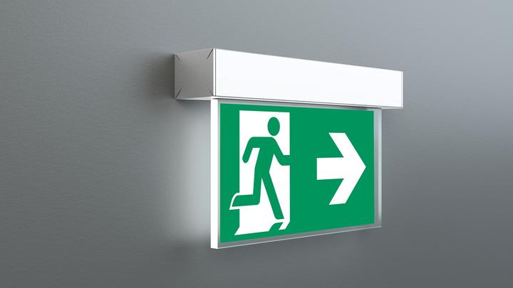 Actual product image Rp-Group Profile luminaire Alu 3,1W 3h ASMU013SC EKW 22m wall/ceiling w.disc / 5J