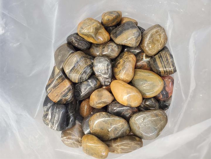 Image du produit Aquagart 100kg Polierter Kiesel Glanzkies Flusskiesel Kieselsteine Gartenkies Zierkies # (30 x 30 x 20 cm)