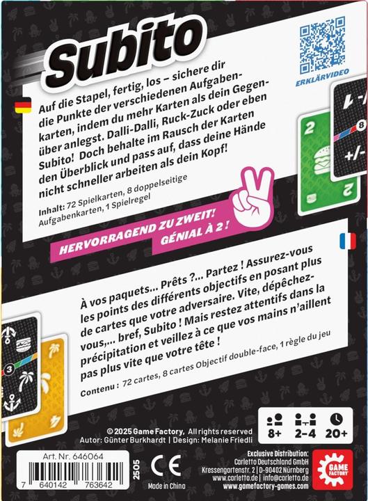 Produktbild Game Factory Subito (d,f) (Deutsch, Französisch)