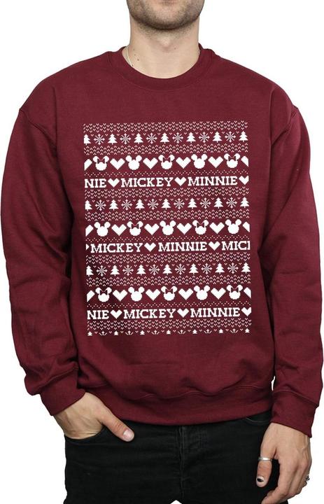 Immagine prodotto Disney Mickey And Minnie Christmas Fair Isle Felpa Uomo (XL)