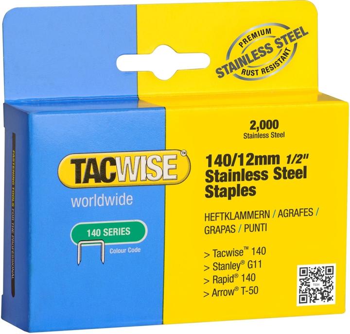 Produktbild Tacwise Heftklammern 140/12 mm, Edelstahl, 2.000 Stck (1 x)