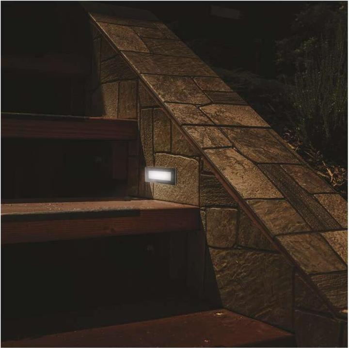 Actual product image Emos LED staircase light - recessed light 123×53 1.5W neut.white IP65 (65 lm)
