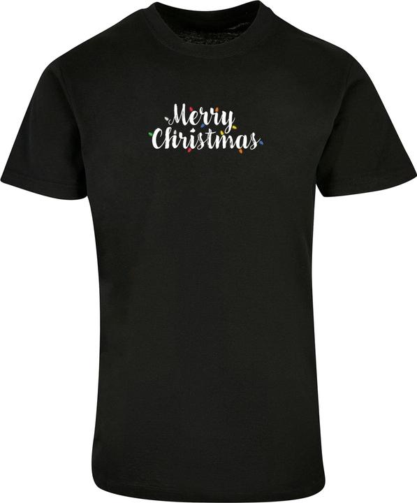 Image du produit Merchcode T-shirt Basic à col rond Merry Christmas Lights - 114963 (S)