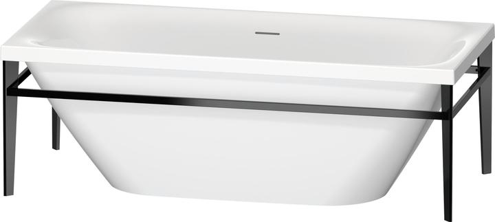 Actual product image Duravit Freestanding tub XVIU 180x80 metal frame black matt white (241 l, 180 cm, 80 cm)