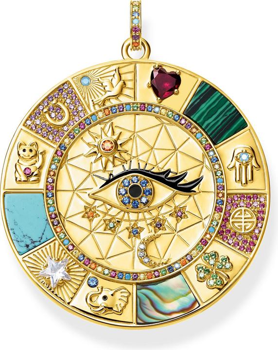 Image du produit Thomas Sabo Pendentif amulette symboles magiques de chance (Argent sterling 925, Émail)