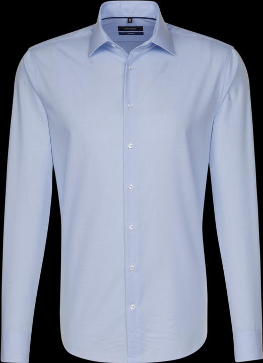 Seidensticker Hemd Tailored Fit Kent bügelfrei check ltblue (XL)