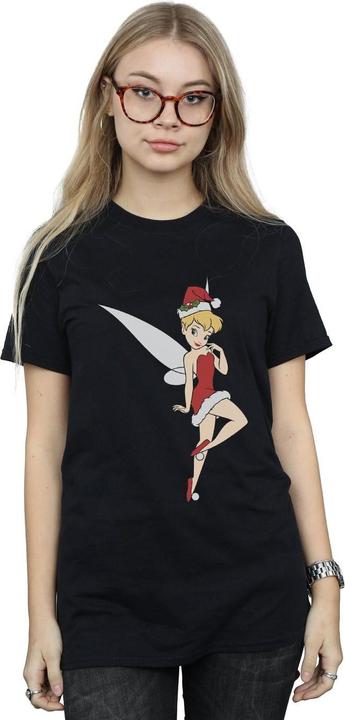 Actual product image Disney Womens/Ladies Tinker Bell Christmas Cotton Boyfriend T-Shirt (XL)