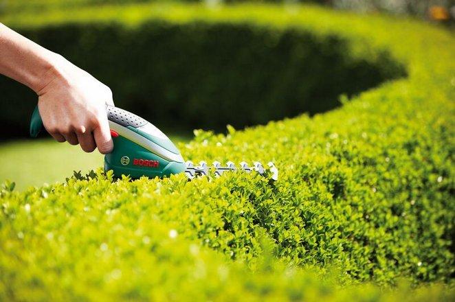Immagine prodotto Bosch Home & Garden Set di cesoie per arbusti ed erba a batteria Isio
