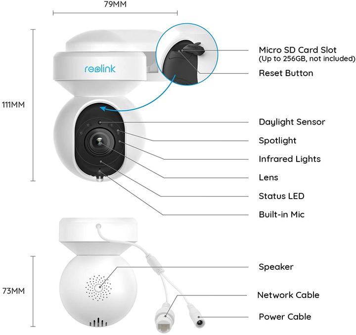 Actual product image Reolink E Series E540-5MP (2560 x 1920 pixels)