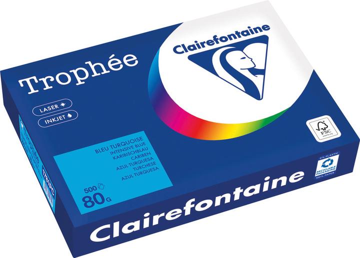 Produktbild Clairefontaine Universalpapier Trophée farbig (80 g/m², 500 x, A4)