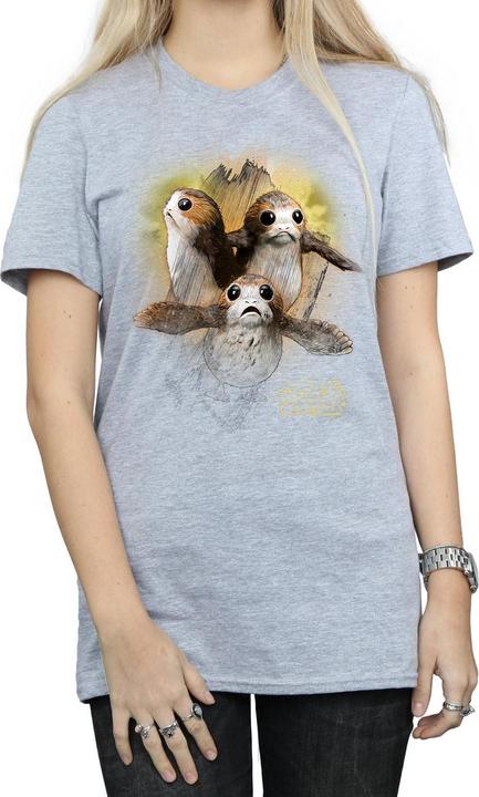 Immagine prodotto Star Wars Maglietta Ampia Porg Spazzolato Donna (XL)