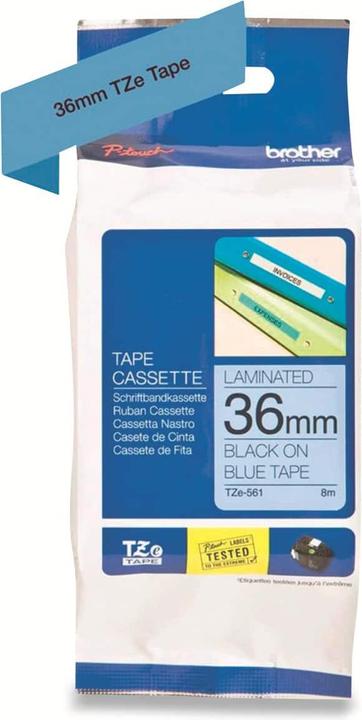 Produktbild Brother P-touch Schriftband TZe laminiert (3.60 cm, Blau)