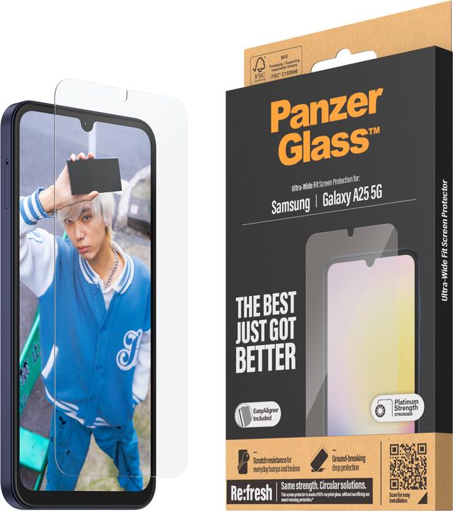 Image du produit PanzerGlass Ajustement ultra-large (1 pièce(s), Samsung Galaxy A25 5G)