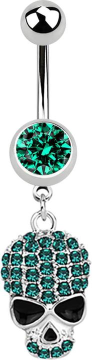 Immagine prodotto Star Piercing Ciondolo a forma di banana in argento con teschio in turchese (senza ottone, Acciaio chirurgico 316L)