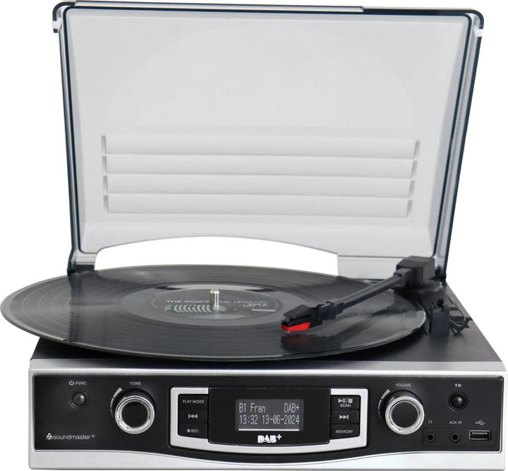 Image du produit Soundmaster Tourne-disque PL590SW Noir (Semi-automatique)