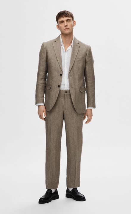 Immagine prodotto Selected Homme Pantaloni da abito in lino dalla vestibilità regolare (46)