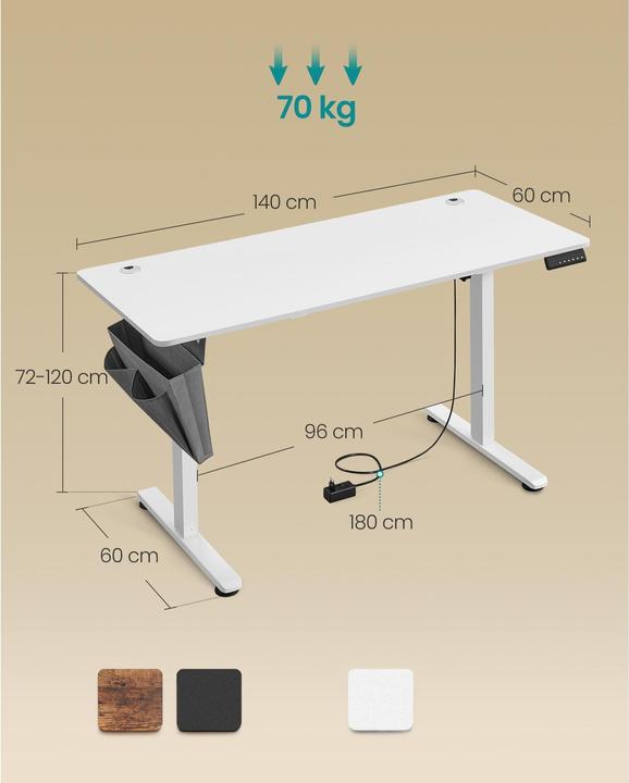 Immagine prodotto Songmics Tavolo da bar (140 x 60 x 120 cm)