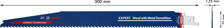 Actual product image Bosch Professional Zubehör Expert Wood with Metal Demolition S 1267 XHM reciprocating saw blade, 10 pieces