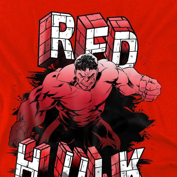Actual product image Captain America Childrens/Kids Red Hulk Brick T-Shirt (128)